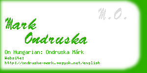 mark ondruska business card